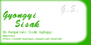 gyongyi sisak business card